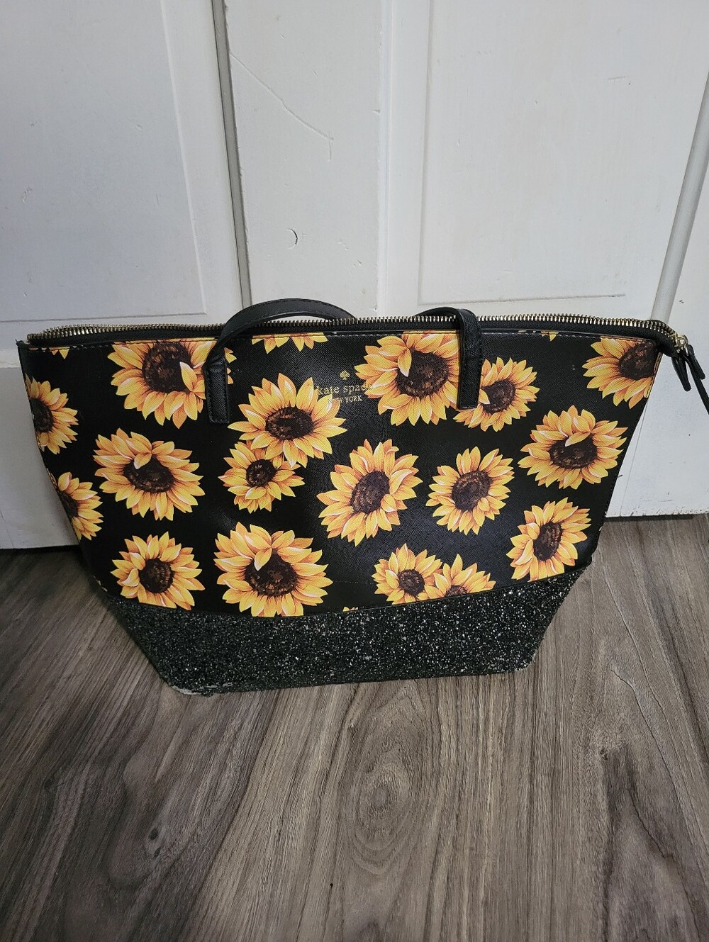 Kate Spade New York Sunflower Print Tote Bag & Matching Wallet Set